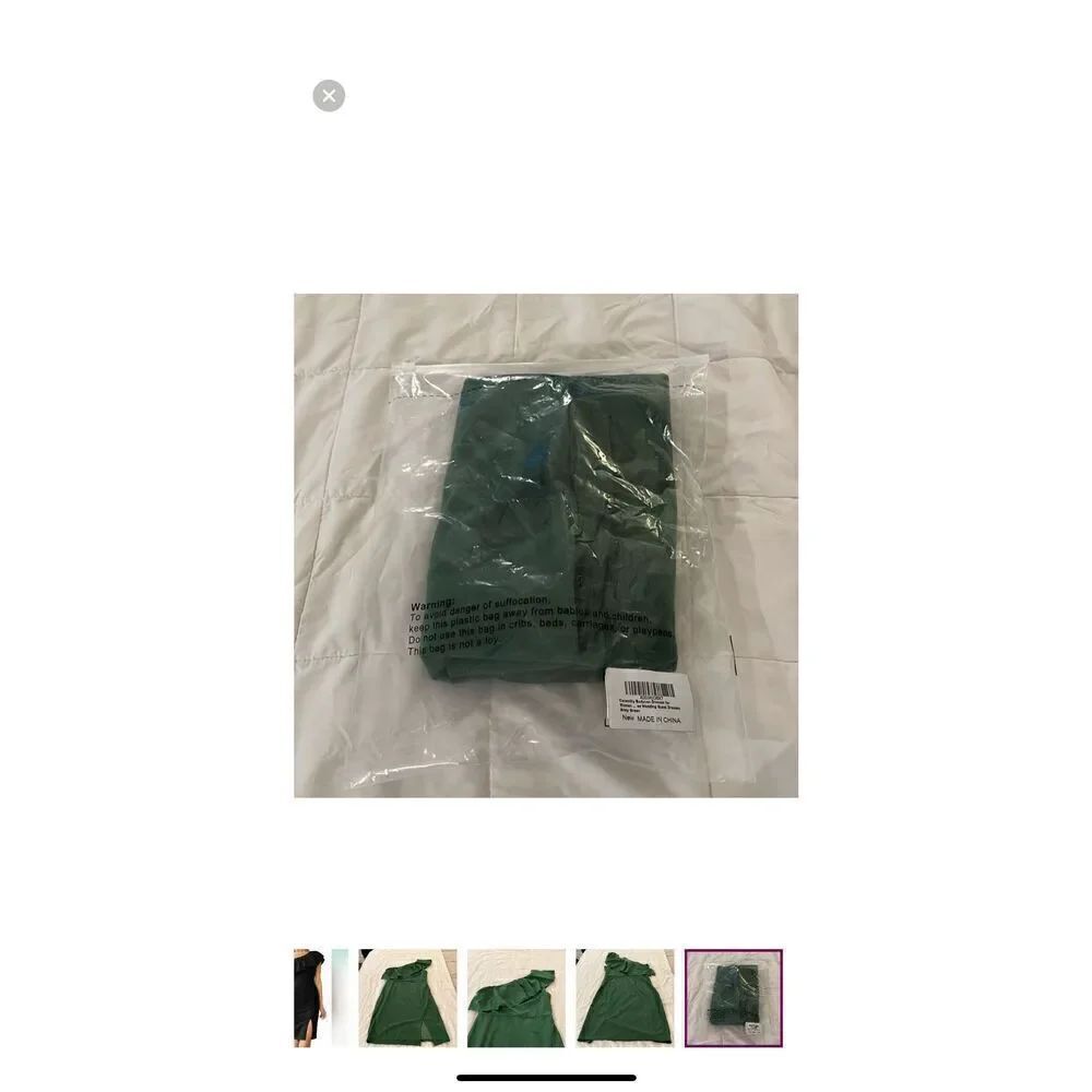 Army Green One Shoulder Mini Dress - Picture 5 of 5